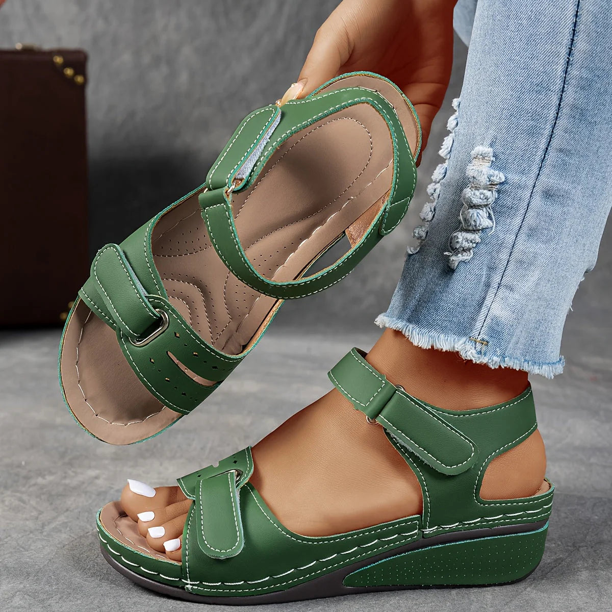 Green / 12 / Wide fit